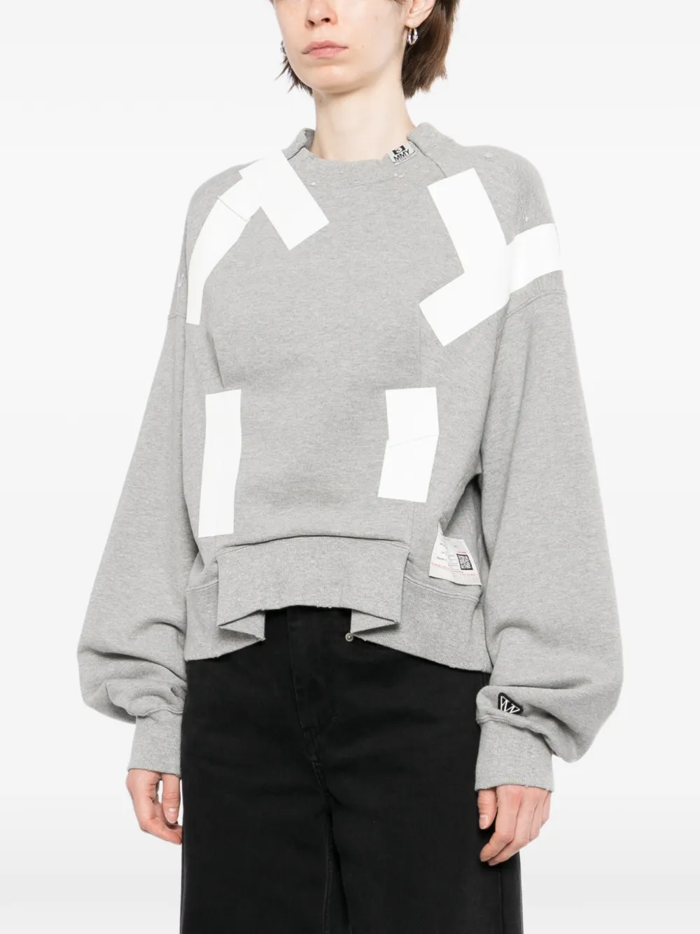 Maison MIHARA YASUHIRO Trui met gesmockt detail Grijs
