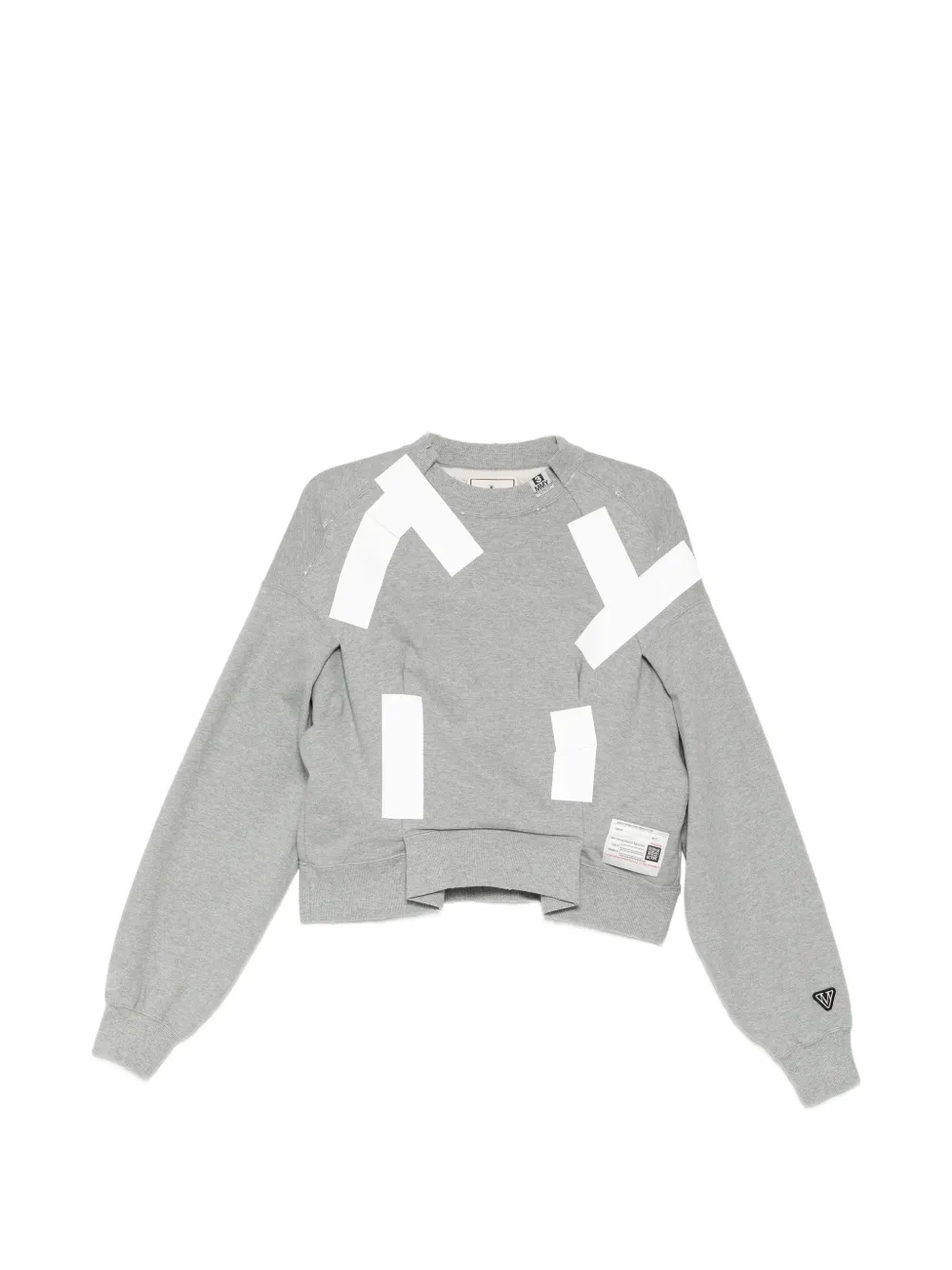 Maison MIHARA YASUHIRO tucked tape-detail sweater - Grey