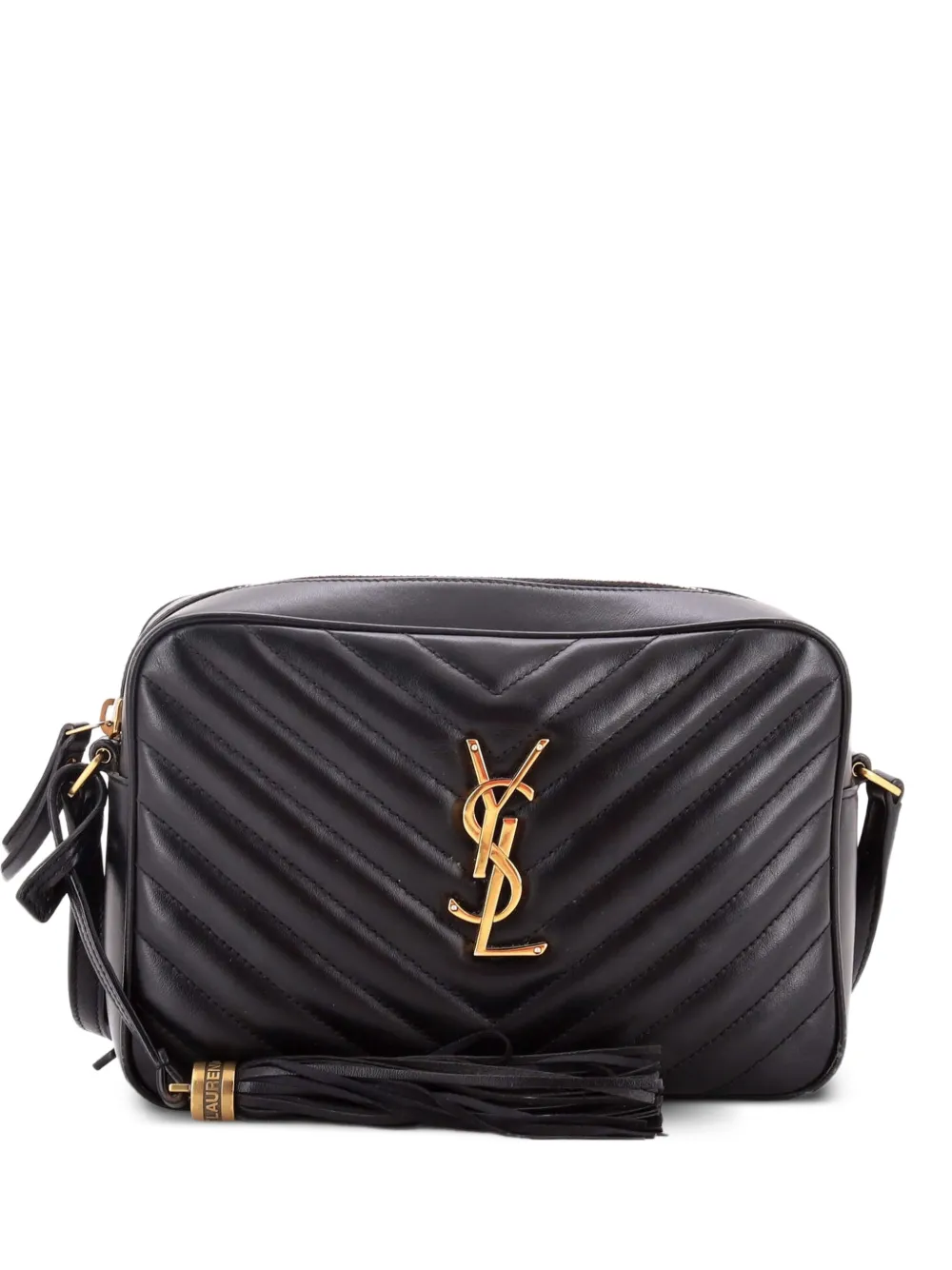 Saint Laurent Pre-Owned Lou Camera Bag Matelasse Chevron Leather Small crossbody bag - Nero