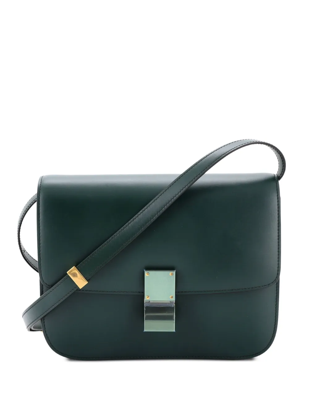 Celine Pre-Owned Classic Box Bag Smooth Leather Medium crossbody bag - Verde