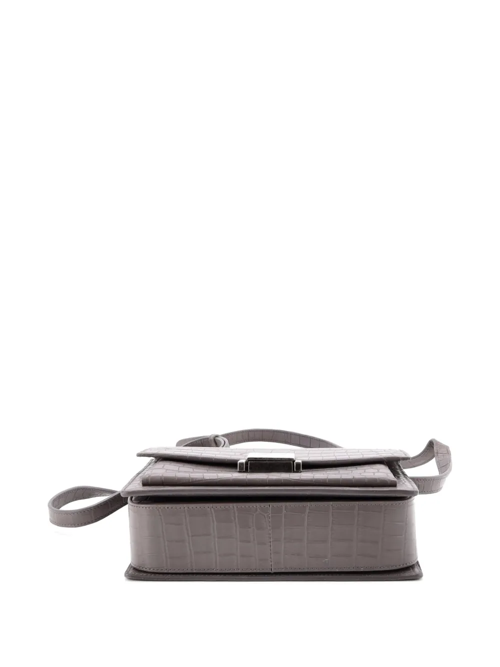 Bellechasse Crocodile Embossed Leather Medium Satchel