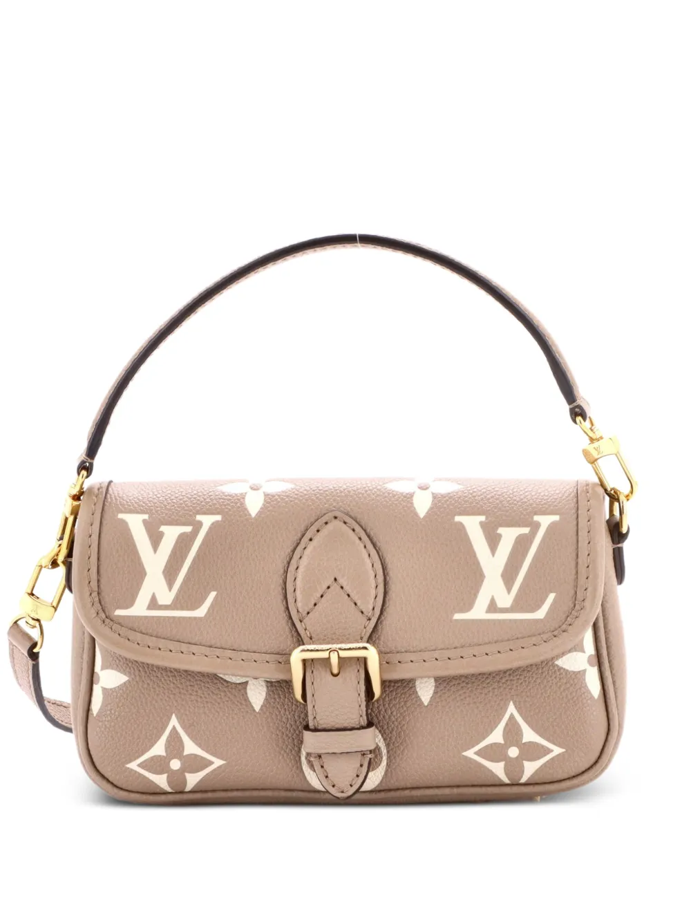 Louis Vuitton Pre-Owned Diane NM Bicolor Empreinte Giant Nano Schultertasche mit Monogramm - Nude