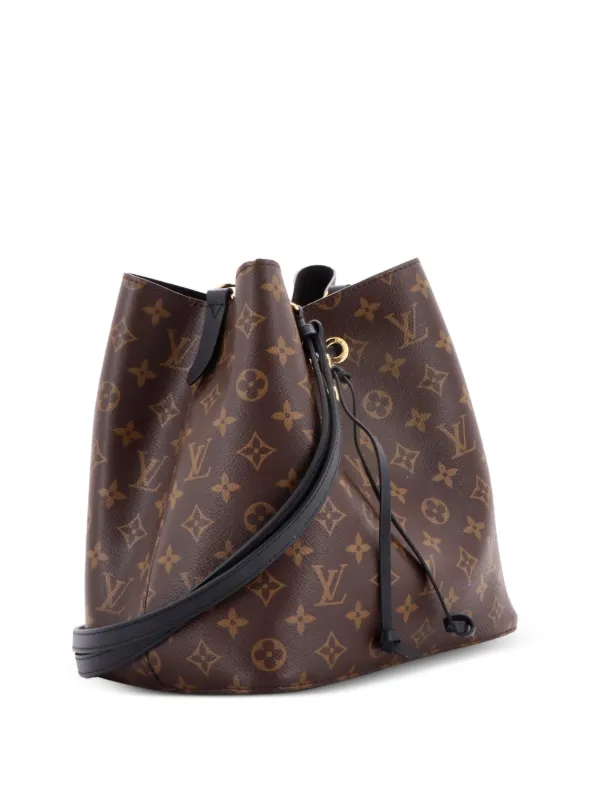 Louis Vuitton Pre-owned Neonoe Handbag Monogram Canvas with Leather MM Bucket Bag in Brown