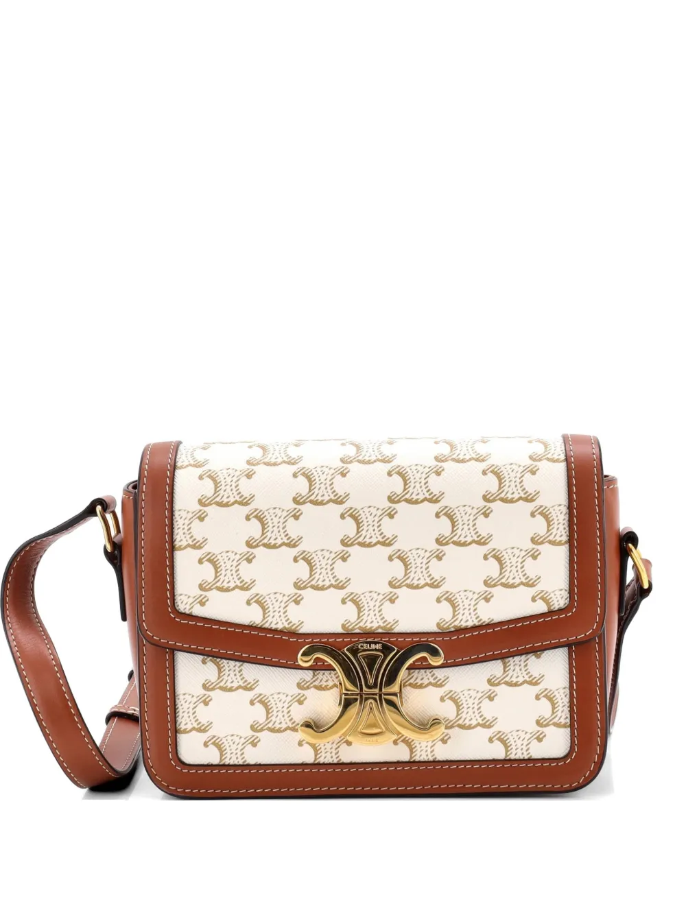 Celine Pre-Owned Triomphe Triomphe Coated Canvas Teen shoulder bag - Neutrals