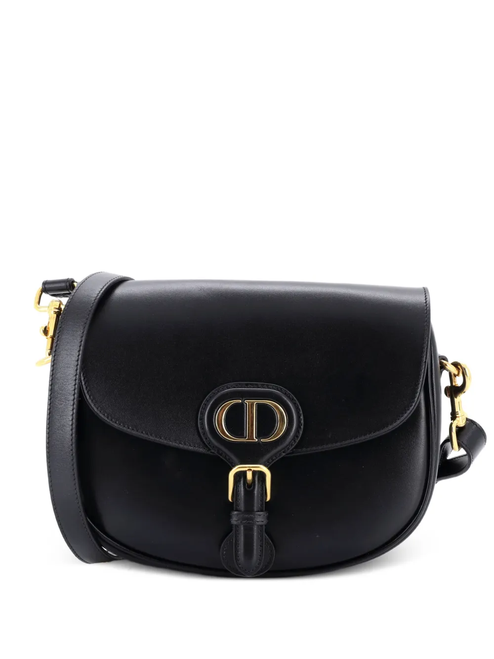 Christian Dior Pre-Owned Bobby Flap Bag Leather Medium crossbody bag - Nero