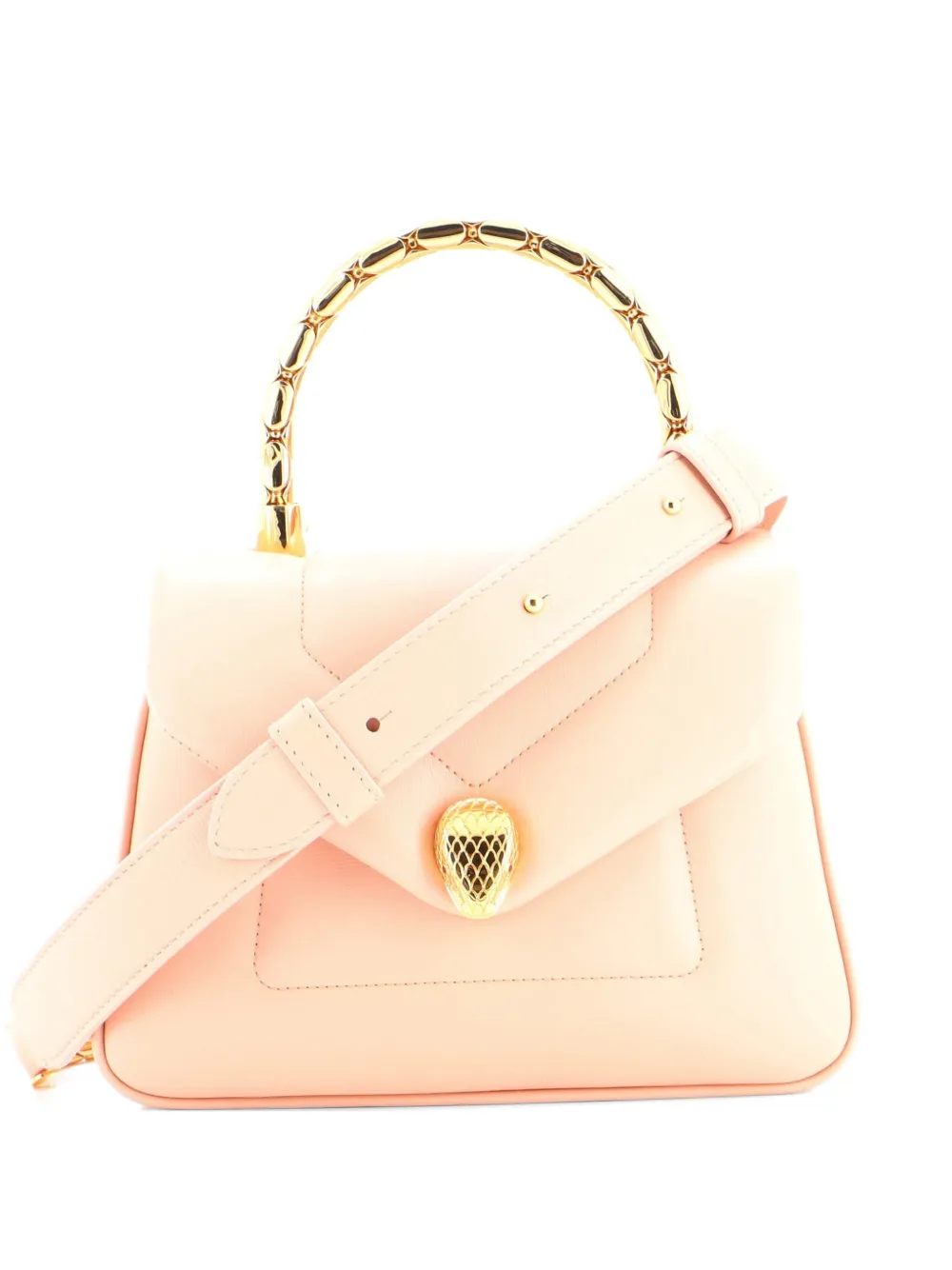 Bvlgari Pre-Owned Serpenti Reverse Top Handle Bag Leather Small satchel - Rosa
