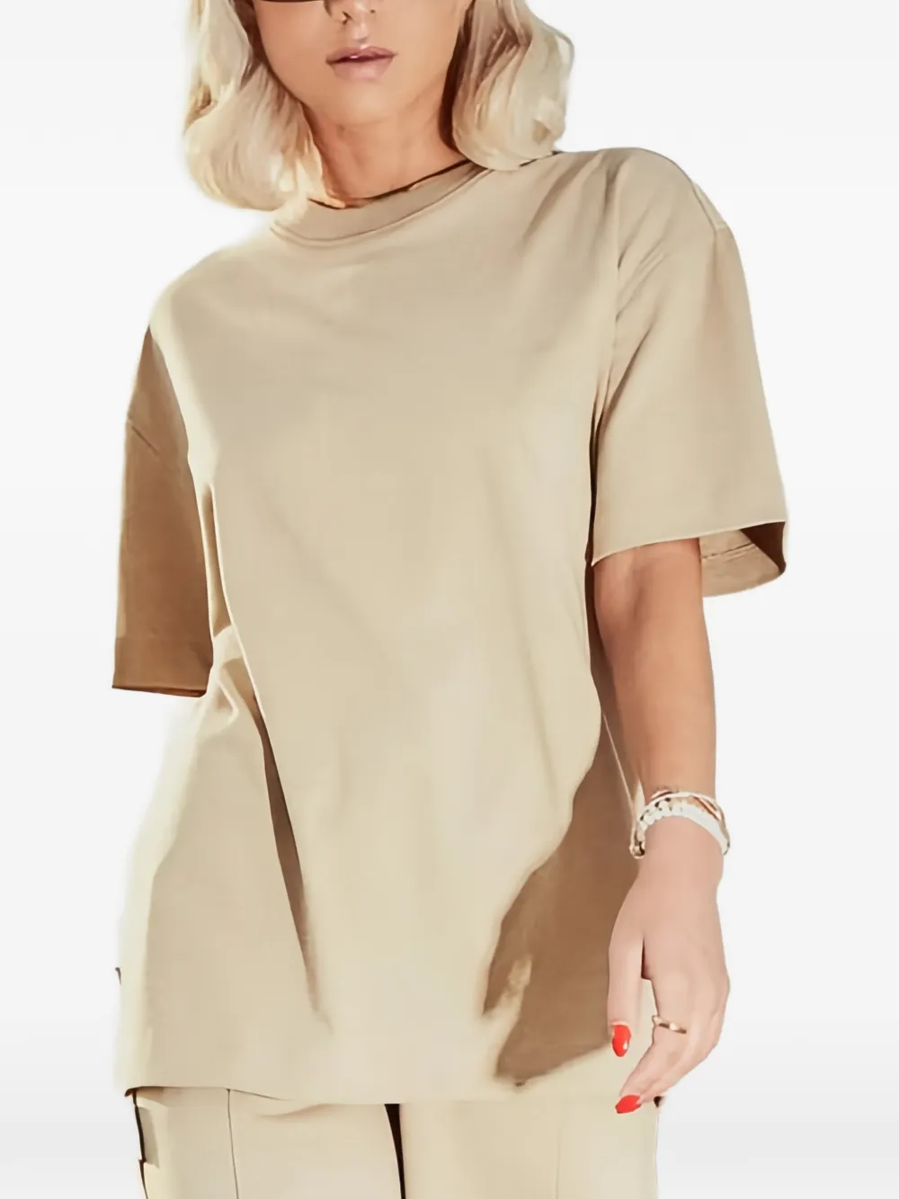 HOMIES MARBELLA T-shirt met logodetail Beige