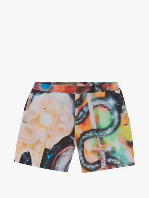 IUTER Slime print-detail swim shorts
