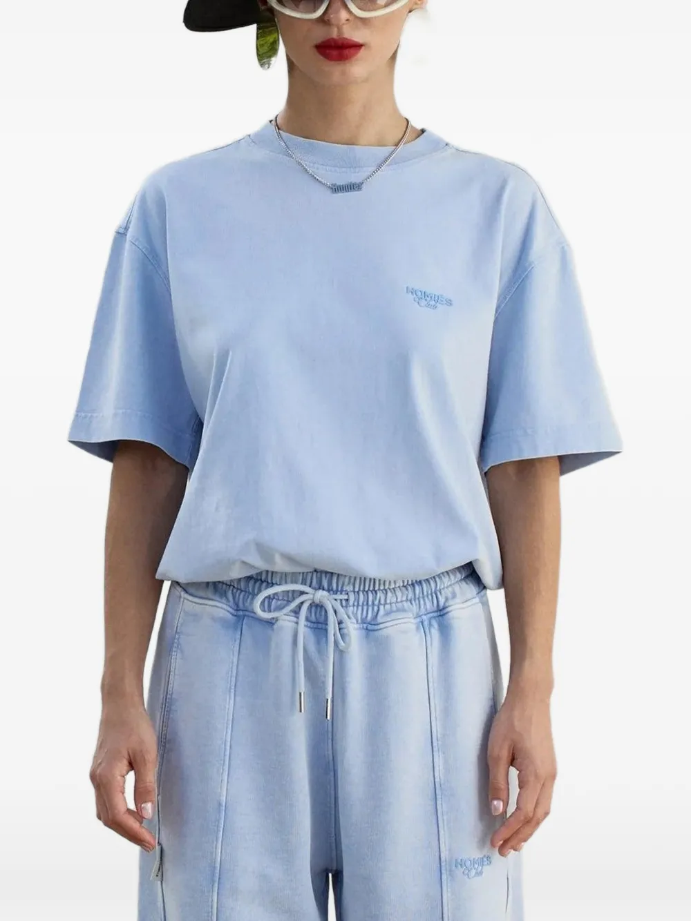 HOMIES MARBELLA T-shirt met logodetail Blauw