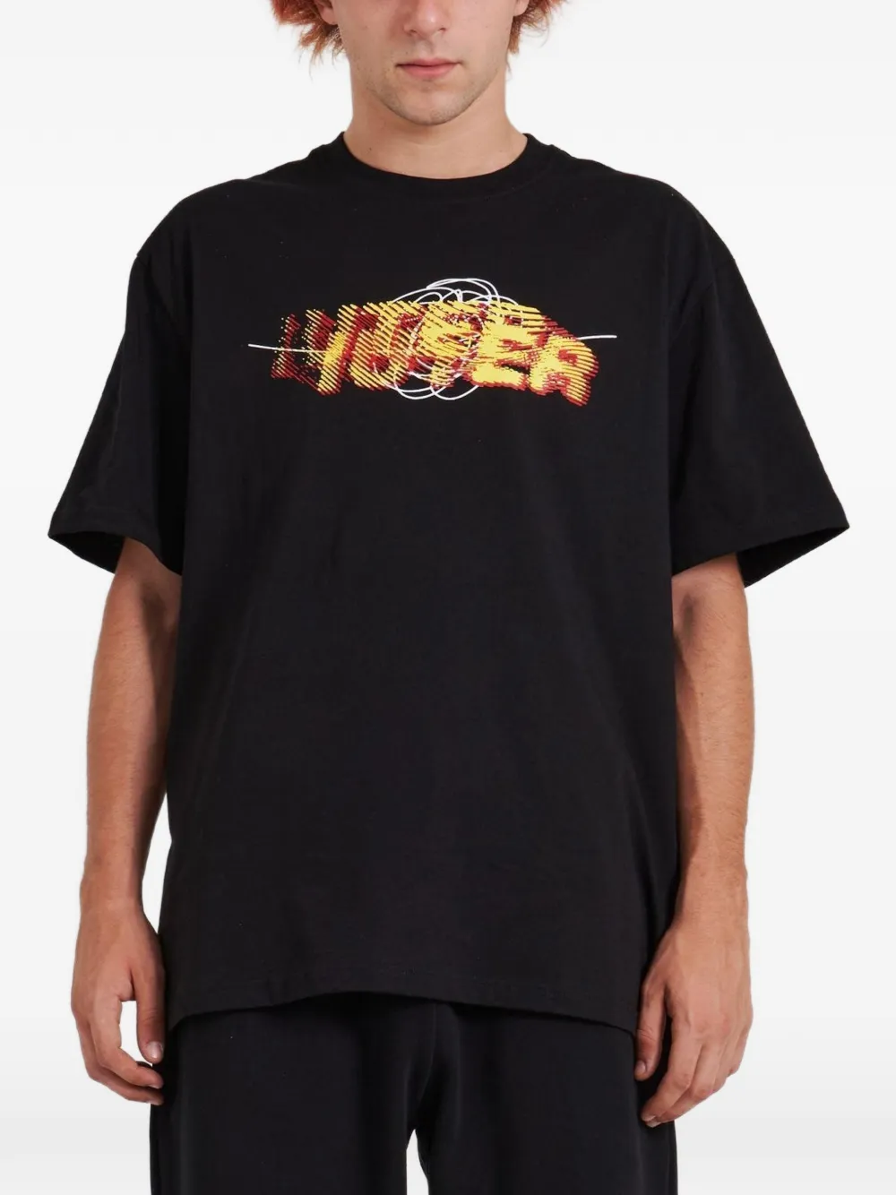 IUTER 스위프트 프린트 디테일 코튼 티셔츠 | 티셔츠