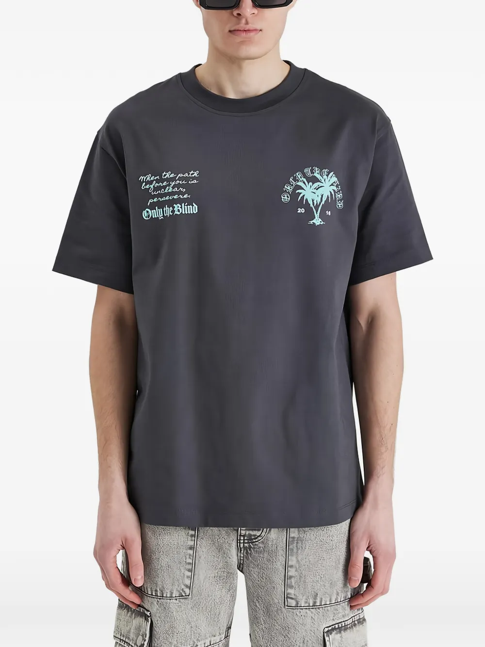 Only the Blind The Grand Hotel T-shirt Grijs