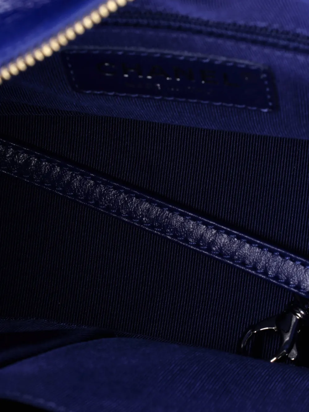 Gabrielle With Logo Handle Quilted Aged Calfskin Small Hobo Bag