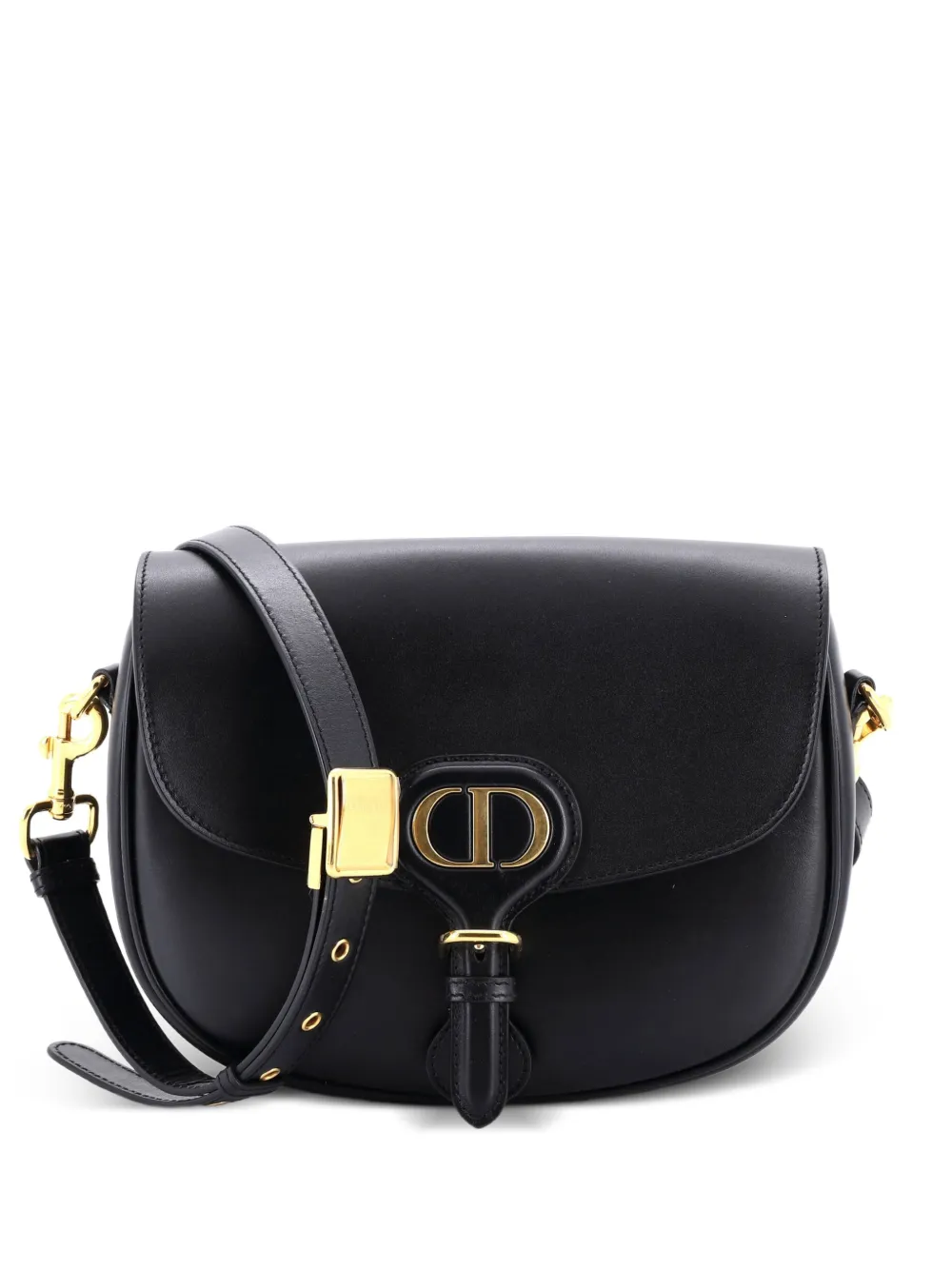Christian Dior Pre-Owned Bobby Flap Bag Leather Medium crossbody bag - Nero