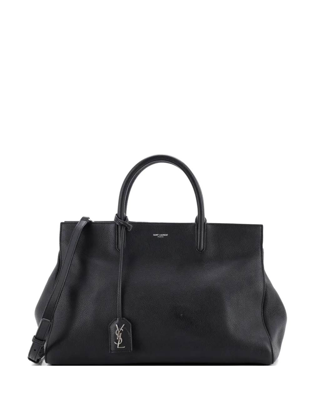 Saint Laurent Pre-Owned Rive Gauche Cabas Leather Medium tote bag - Nero