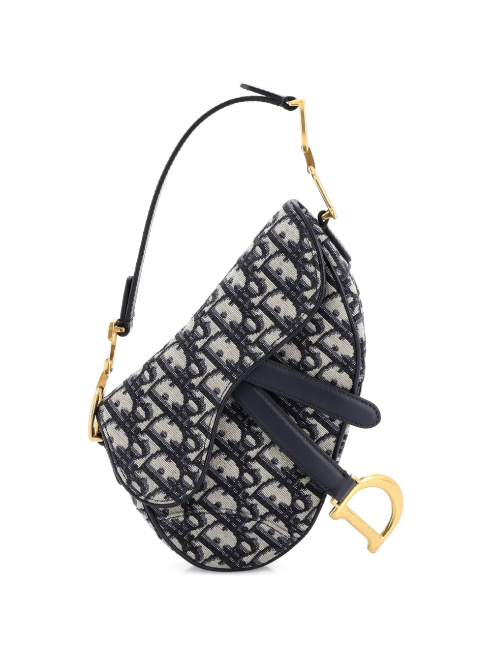 Christian Dior Pre-Owned Saddle Handbag Oblique Canvas Mini shoulder bag - Blu