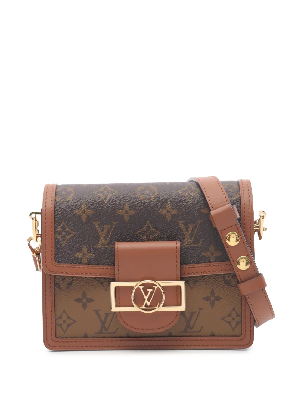 Louis Vuitton Pre-Owned Borsa a tracolla Reverse Mini Dauphine con monogramma 2021-2026 - Marrone