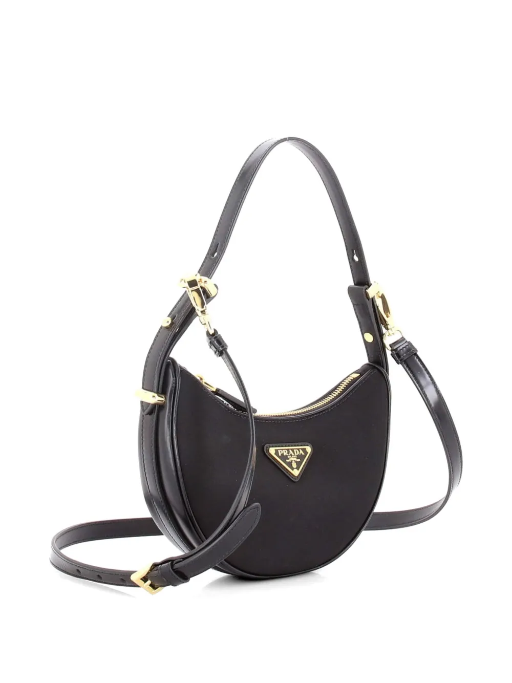 Prada Pre-Owned アルケ ハーフムーン テスート スモール ホーボー