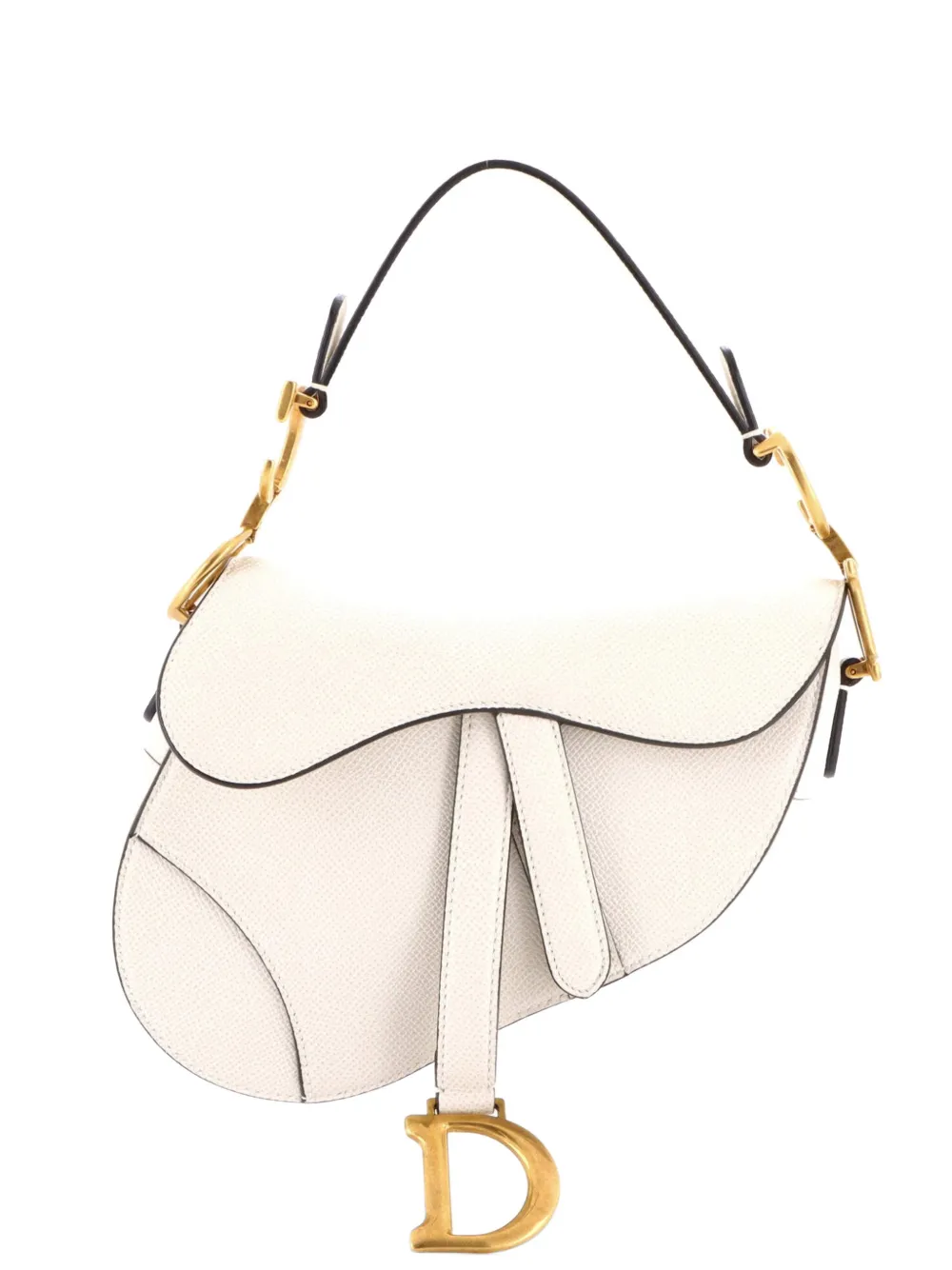 Christian Dior Pre-Owned Saddle Handbag Leather Mini shoulder bag - Bianco