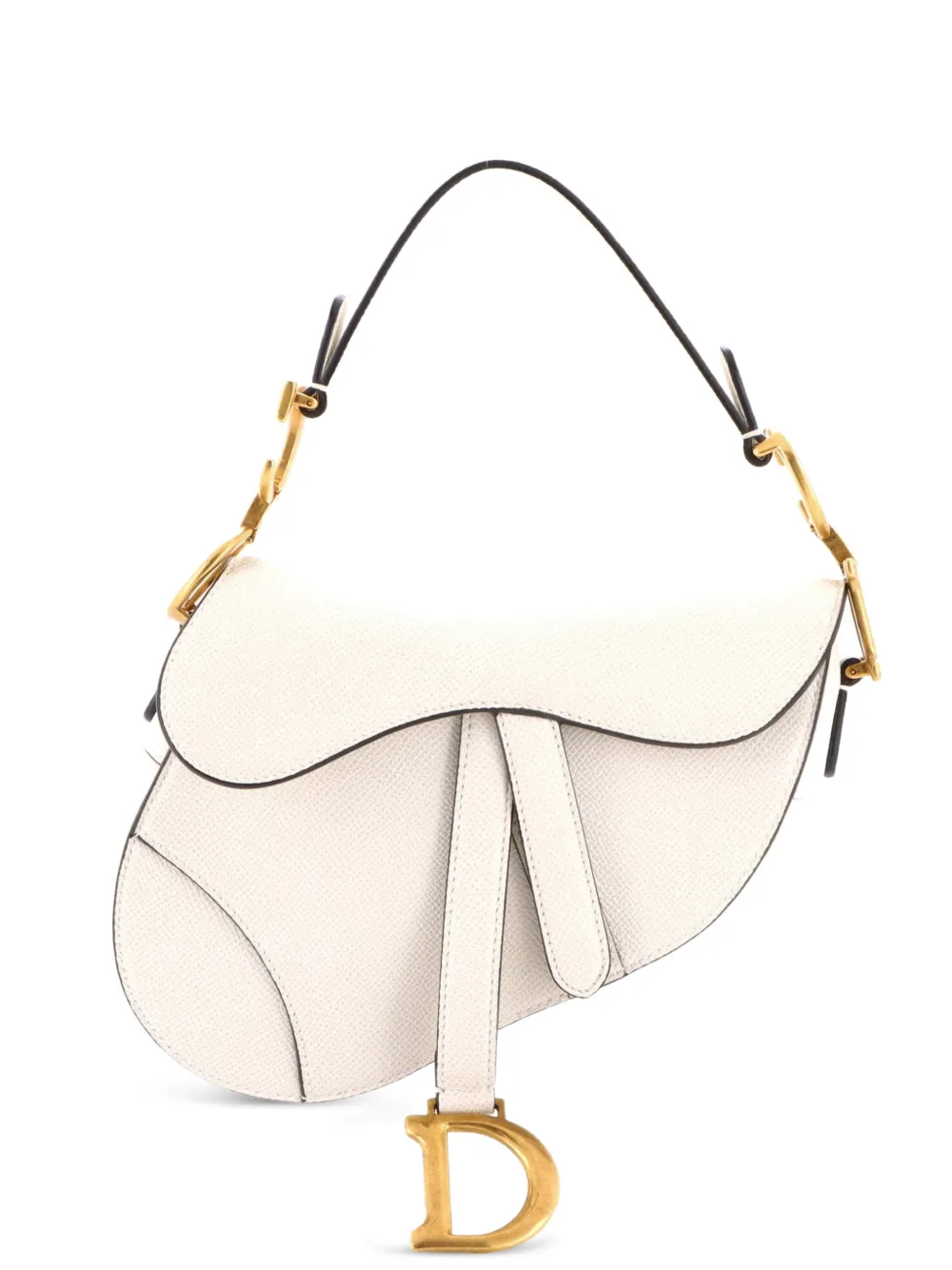 Christian Dior Pre-Owned Saddle Handbag Leather Mini shoulder bag - Bianco