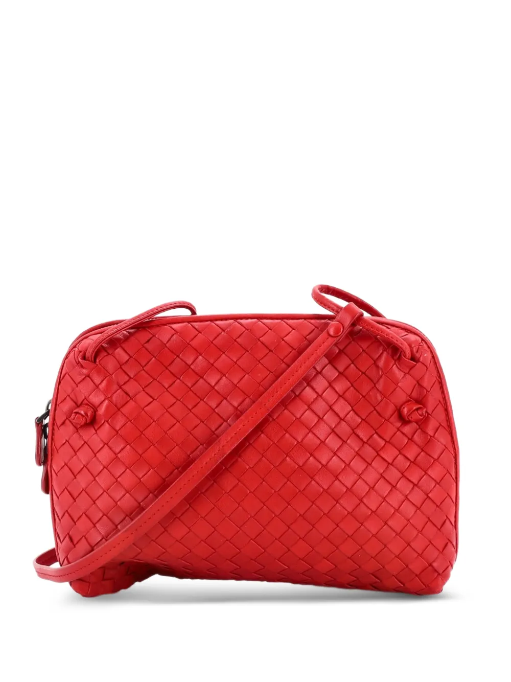 Bottega Veneta Pre-Owned Nodini Intrecciato Nappa Small crossbody bag - Rosso