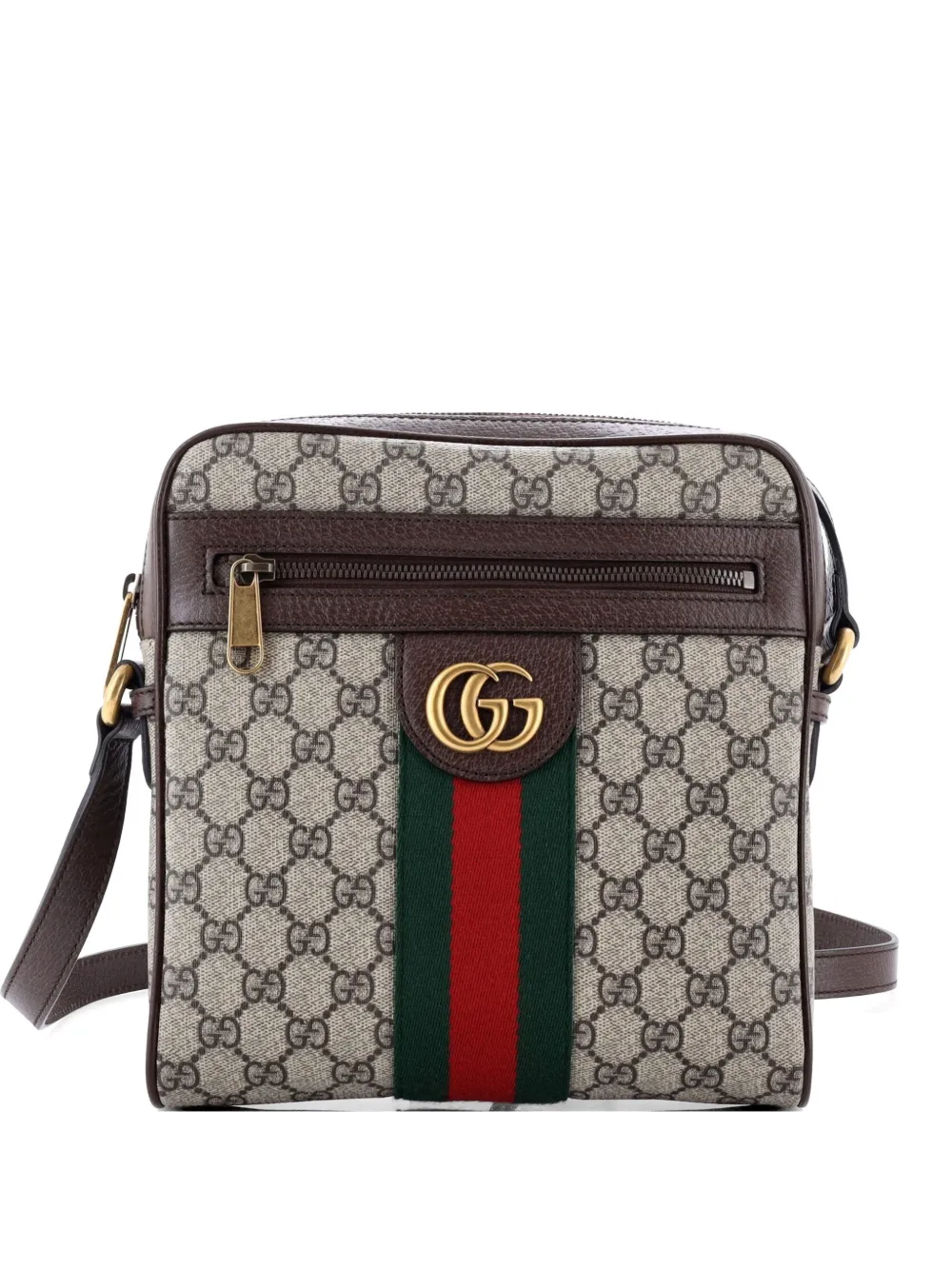 Gucci Pre-Owned Ophidia Messenger Bag GG Coated Canvas Small crossbody bag - Marrone