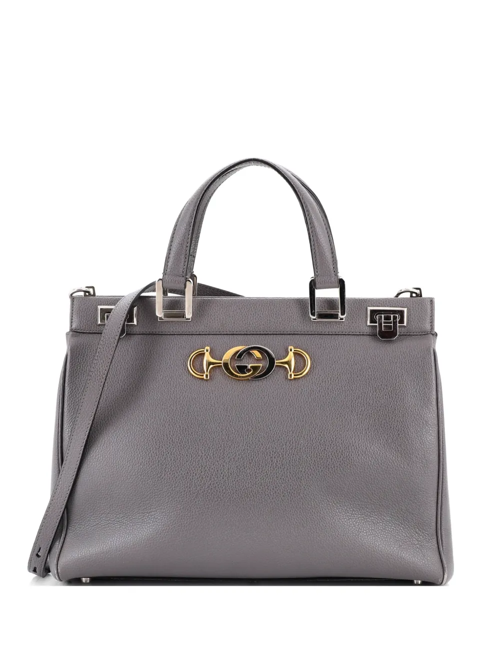 Gucci Pre-Owned Zumi Top Handle Bag Leather Medium satchel - Grigio