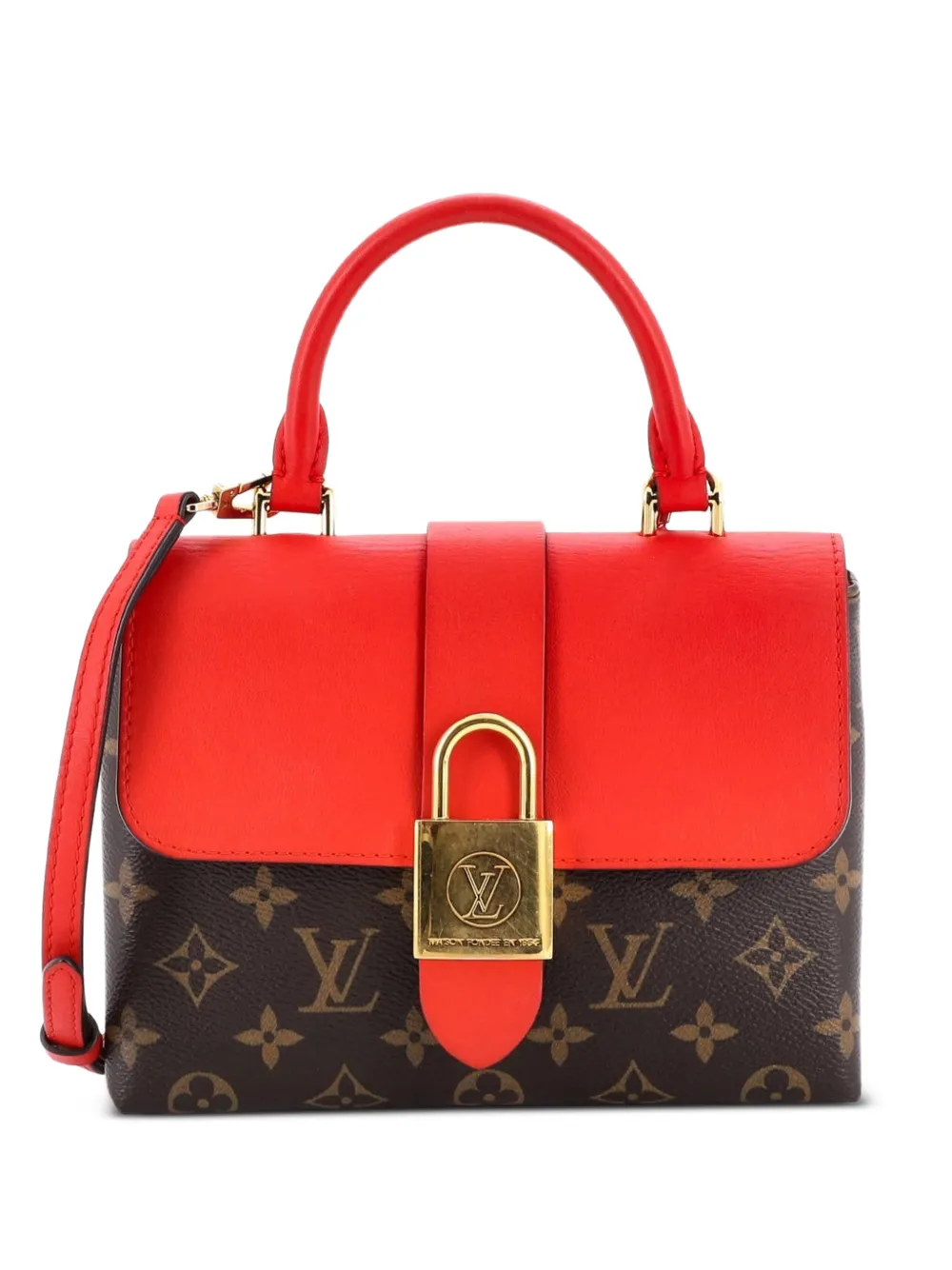 Louis Vuitton Pre-Owned Locky Handbag Monogram Canvas with Leather BB satchel - Rosso