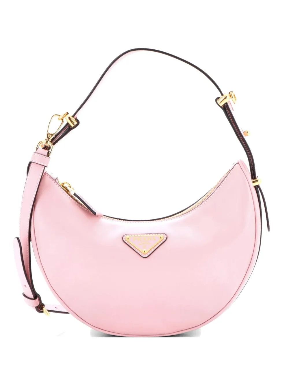 Prada Pre-Owned Arque Half Moon Leather Small hobo bag - Rosa