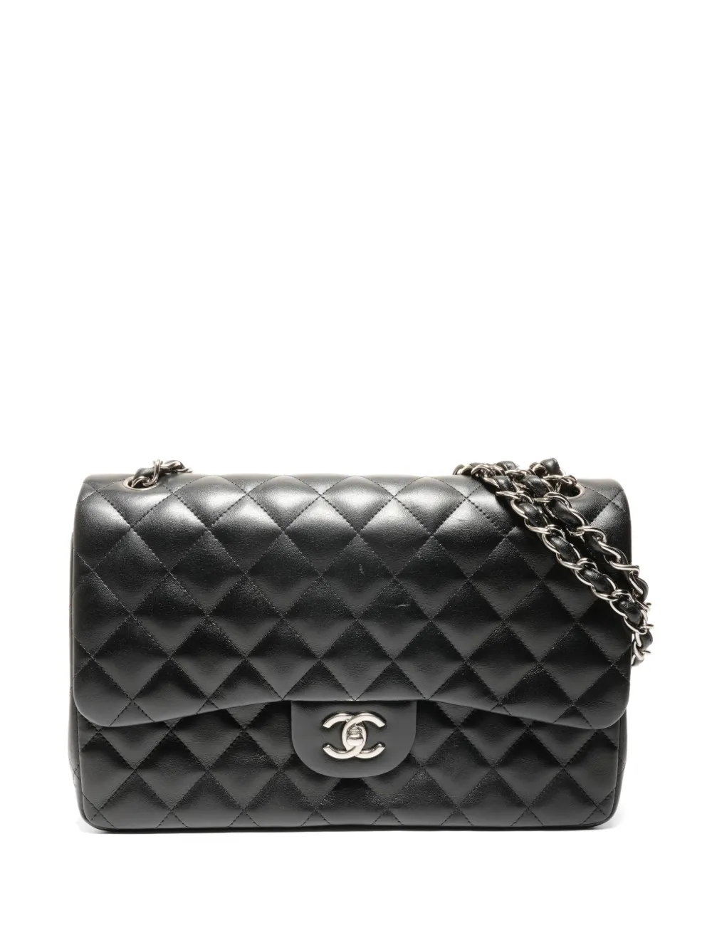 CHANEL Pre-Owned 2013-2014 double flap chain shoulderbag - Nero