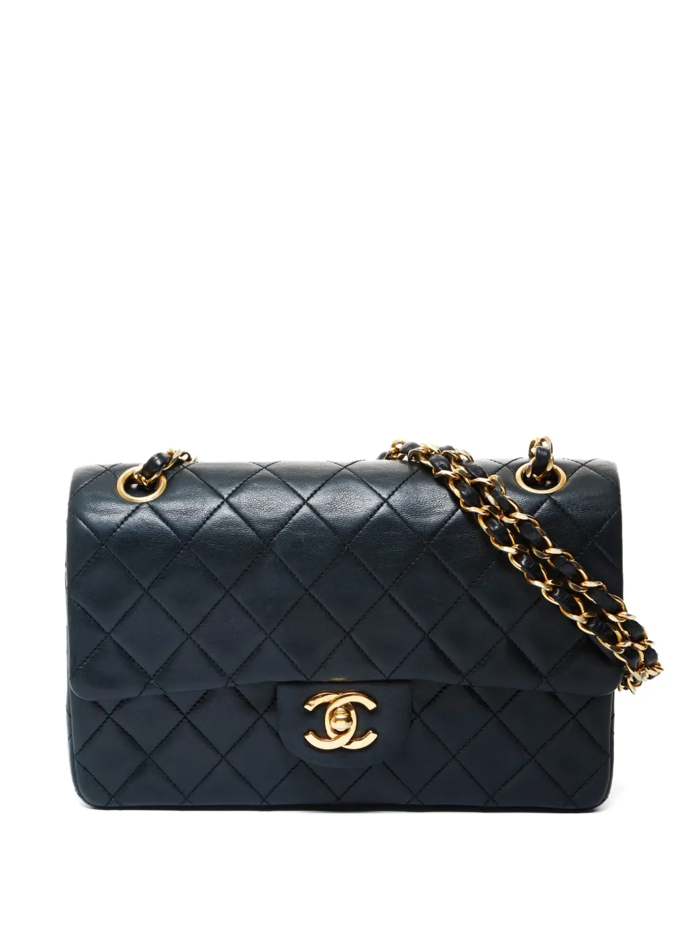 CHANEL Pre-Owned 1986-1988 quilted chain shoulderbag - Blu