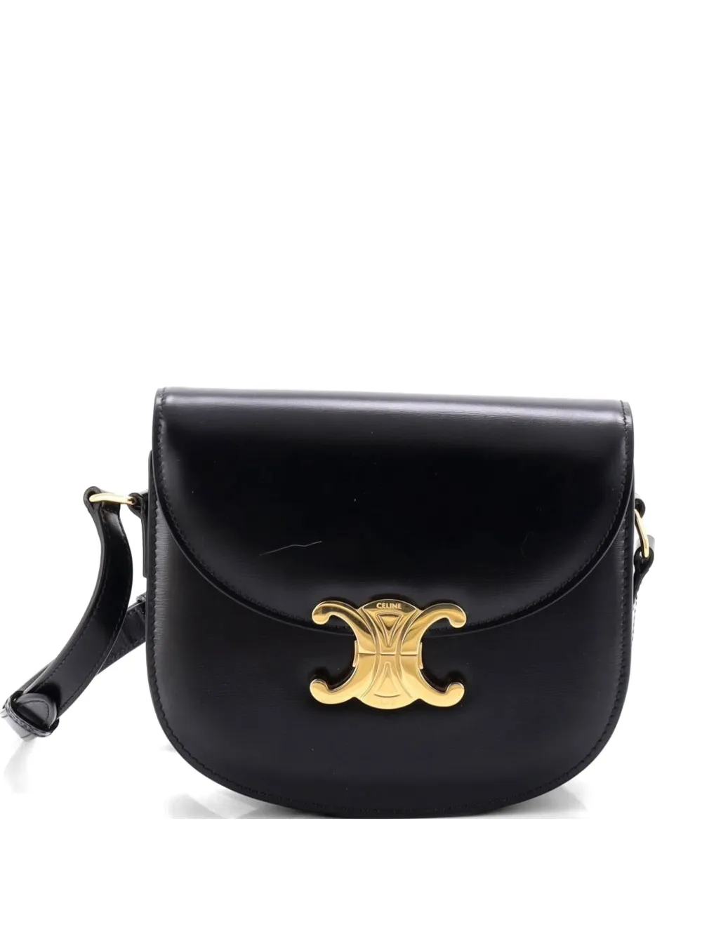 Celine Pre-Owned Triomphe Besace Clea Flap Bag Leather shoulder bag - Nero