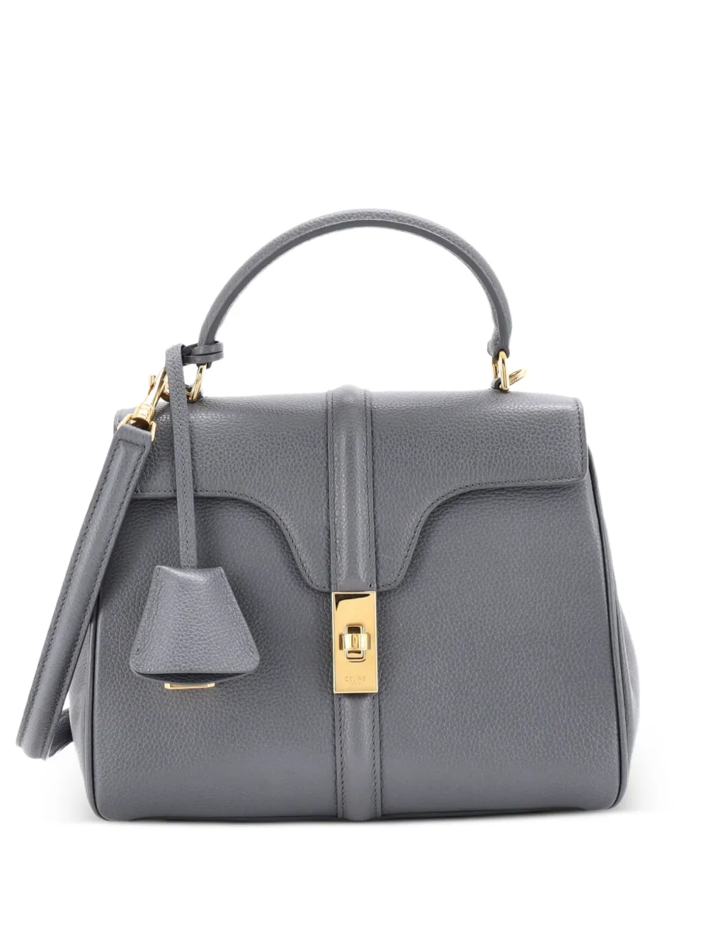 Celine Pre-Owned 16 Top Handle Bag Grained Calfskin Small satchel - Grigio