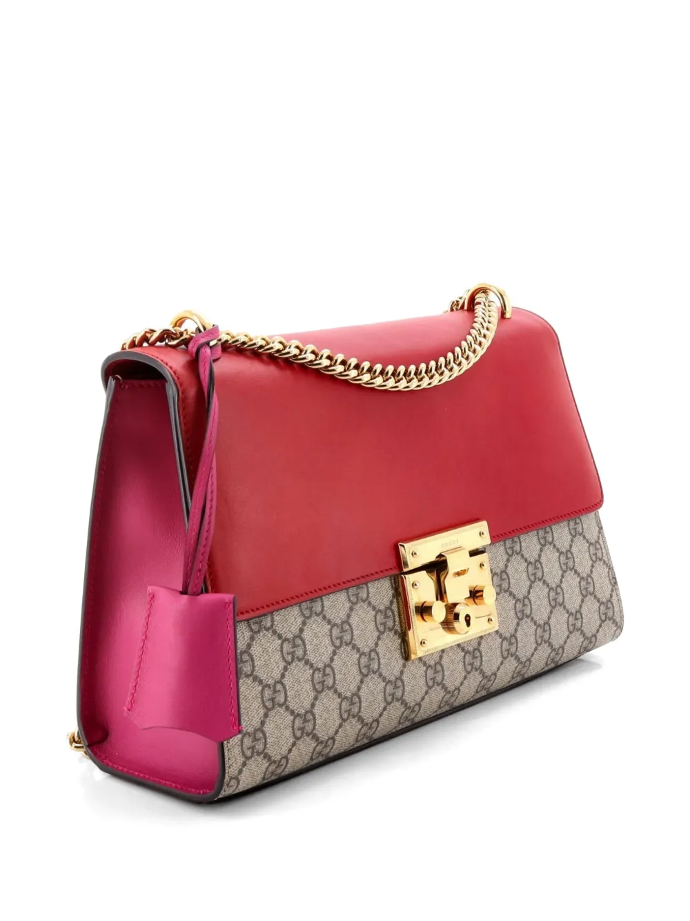 Padlock Gg Coated Canvas And Leather Medium Shoulder Bag