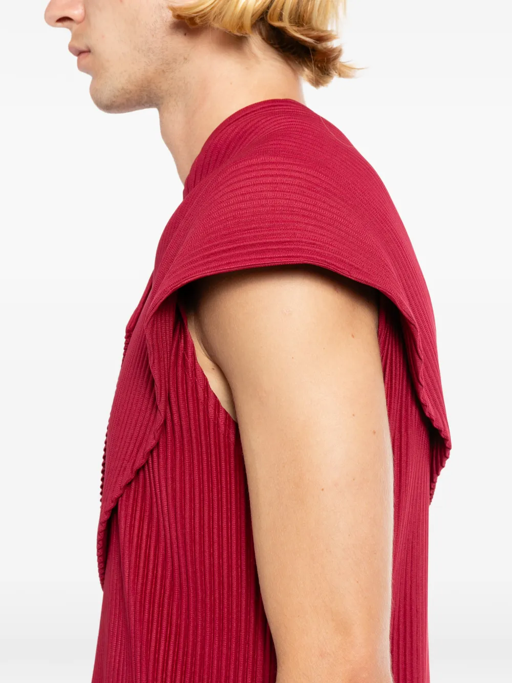 Homme Plissé Issey Miyake Geplooid T-shirt Rood