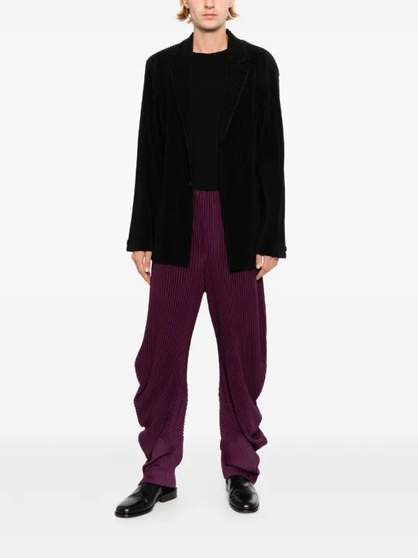 Homme Plissé Issey Miyake プリーツ パンツ | パープル | FARFETCH JP