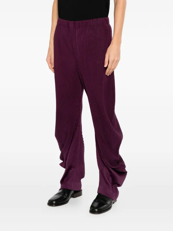 Homme Plissé Issey Miyake プリーツ パンツ | パープル | FARFETCH JP