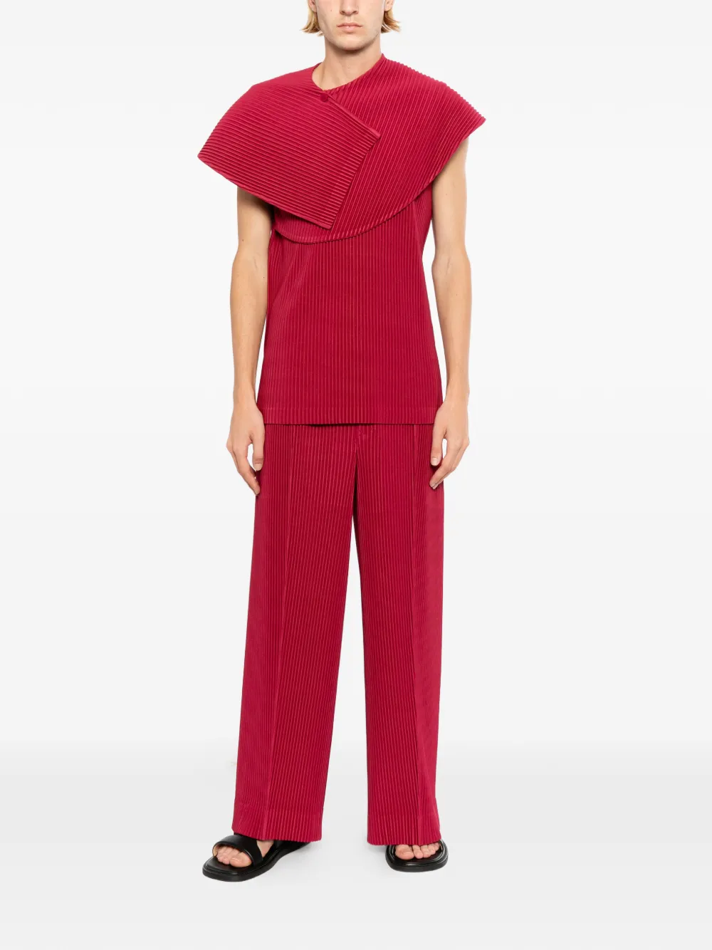 Homme Plissé Issey Miyake January broek Rood