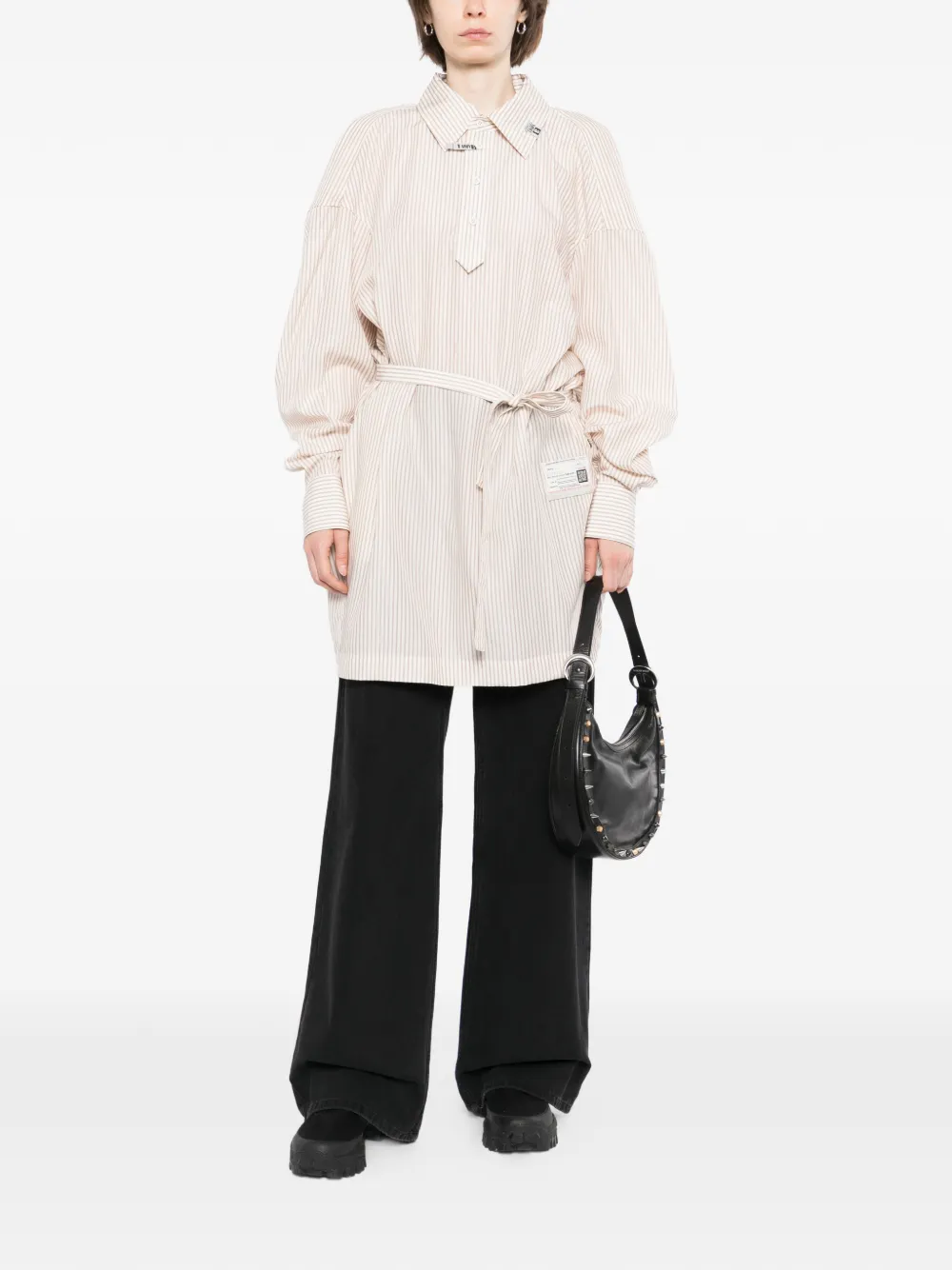 Maison MIHARA YASUHIRO Mouwloze blousejurk Beige