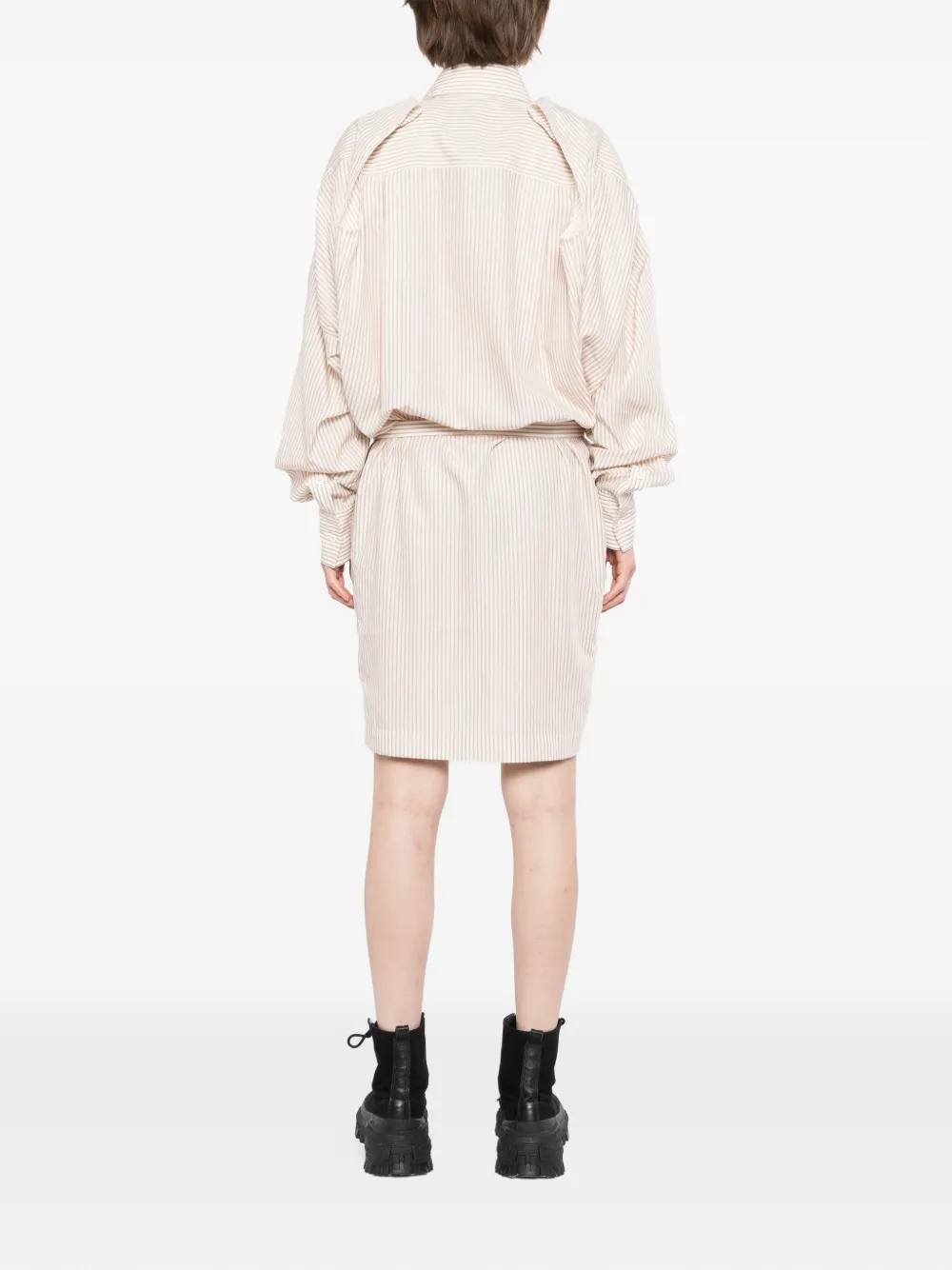 Maison MIHARA YASUHIRO Mouwloze blousejurk Beige