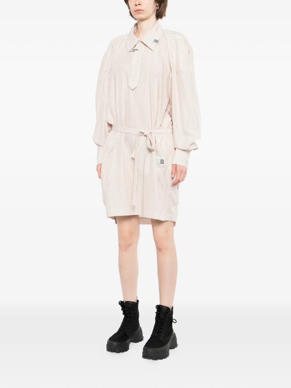 Maison MIHARA YASUHIRO Mouwloze blousejurk Beige