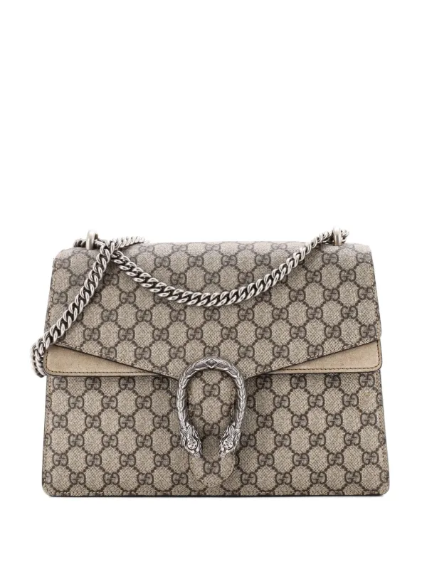 Gucci Pre-owned Dionysus Bag GG Coated Canvas Medium Shoulder Bag in Brown