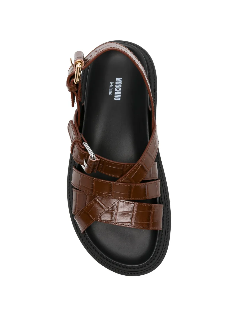 Moschino buckled strappy sandals Bruin