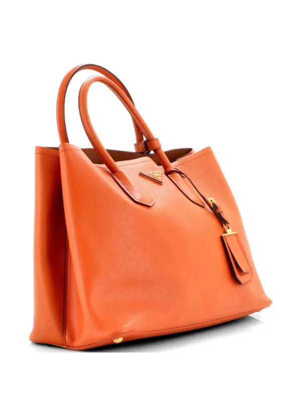 PRADA プラダ レザー トートバッグ オレンジ PRADA プラダ 