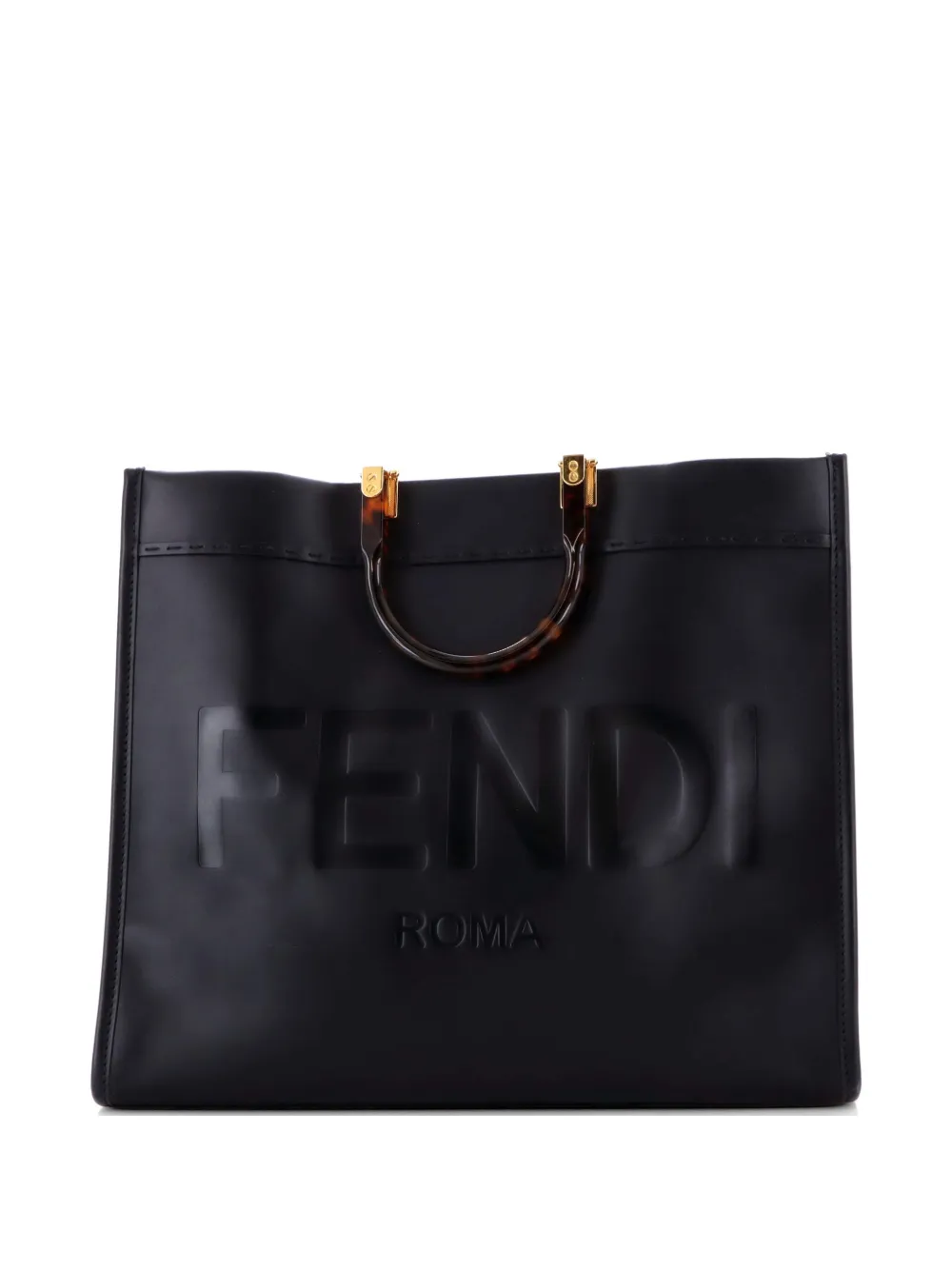 Fendi Pre-Owned Sunshine Shopper Leather Large tote bag - Nero