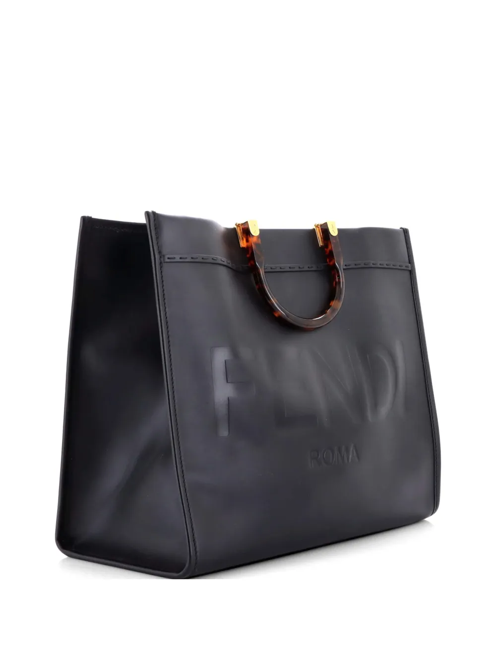 Fendi Pre-Owned Sunshine Shopper Leather Large tote bag - Nero