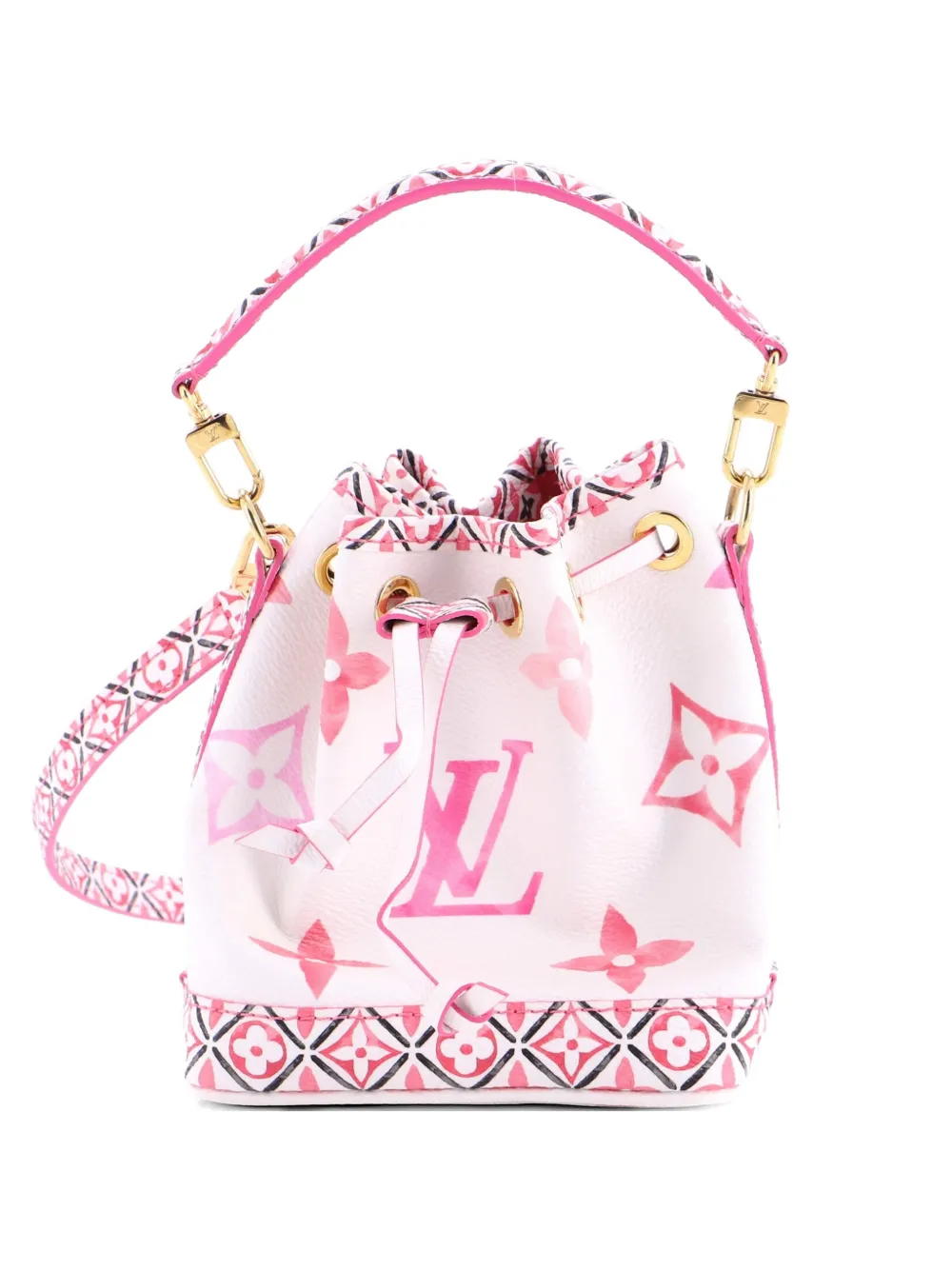 Louis Vuitton Pre-Owned Noe NM Handbag By The Pool Monogram Watercolor Giant Nano bucket bag - Rosa