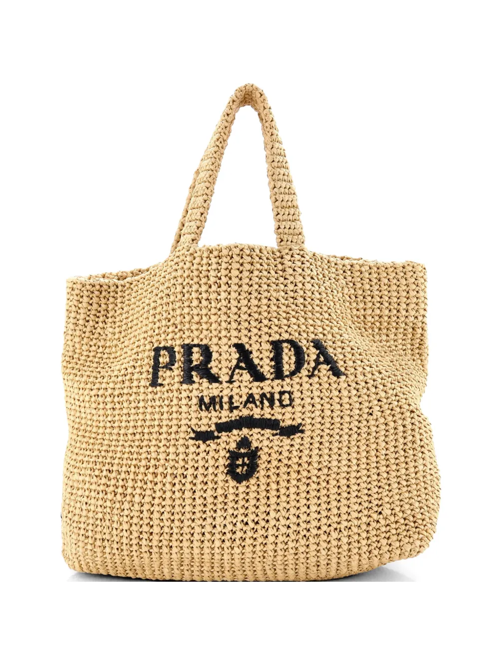 Prada Pre-Owned Logo Raffia Medium tote bag - Toni neutri
