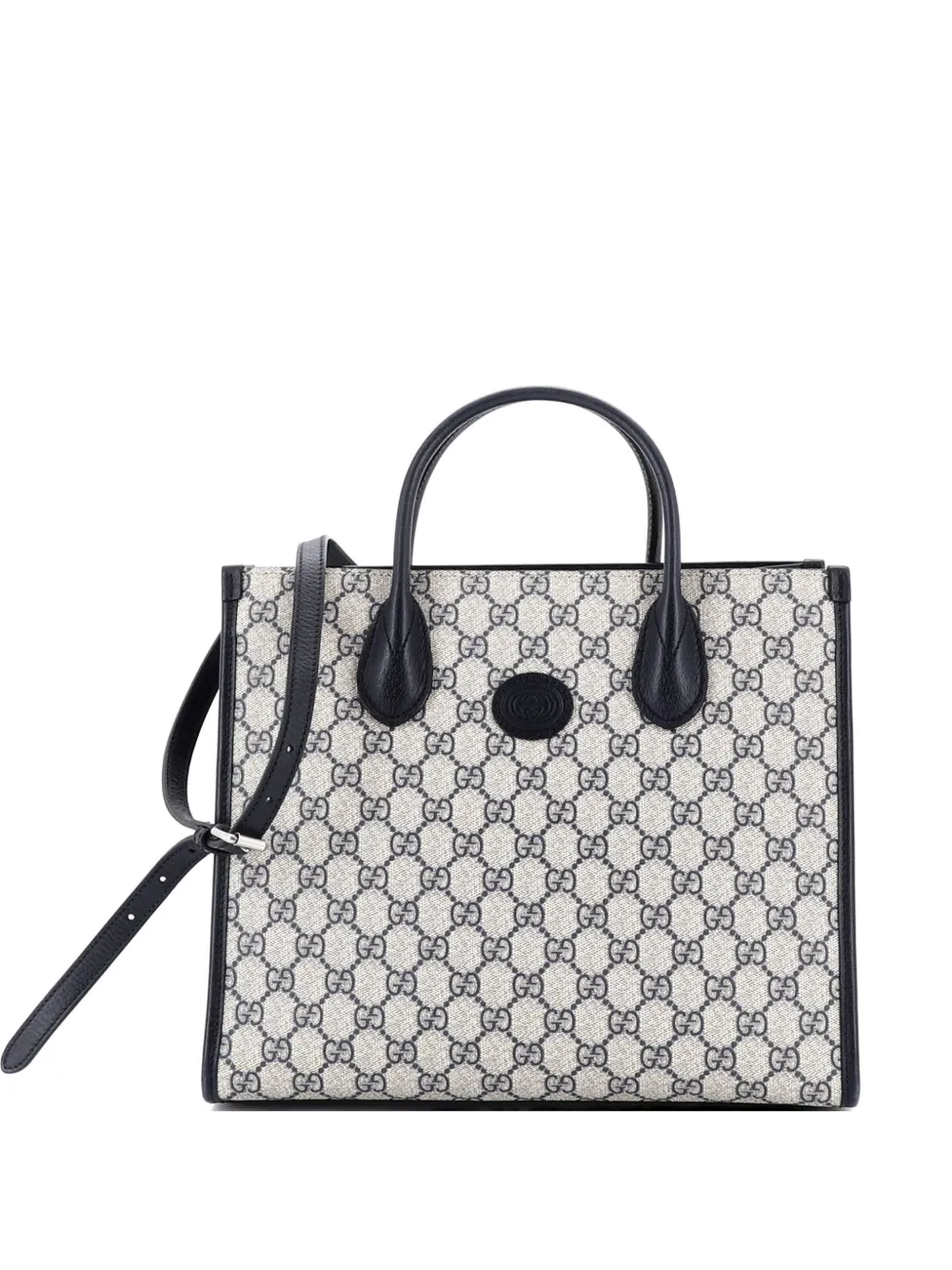 Gucci Pre-Owned Structured Top Handle Open Tote GG Coated Canvas Small shoulder bag - Blu