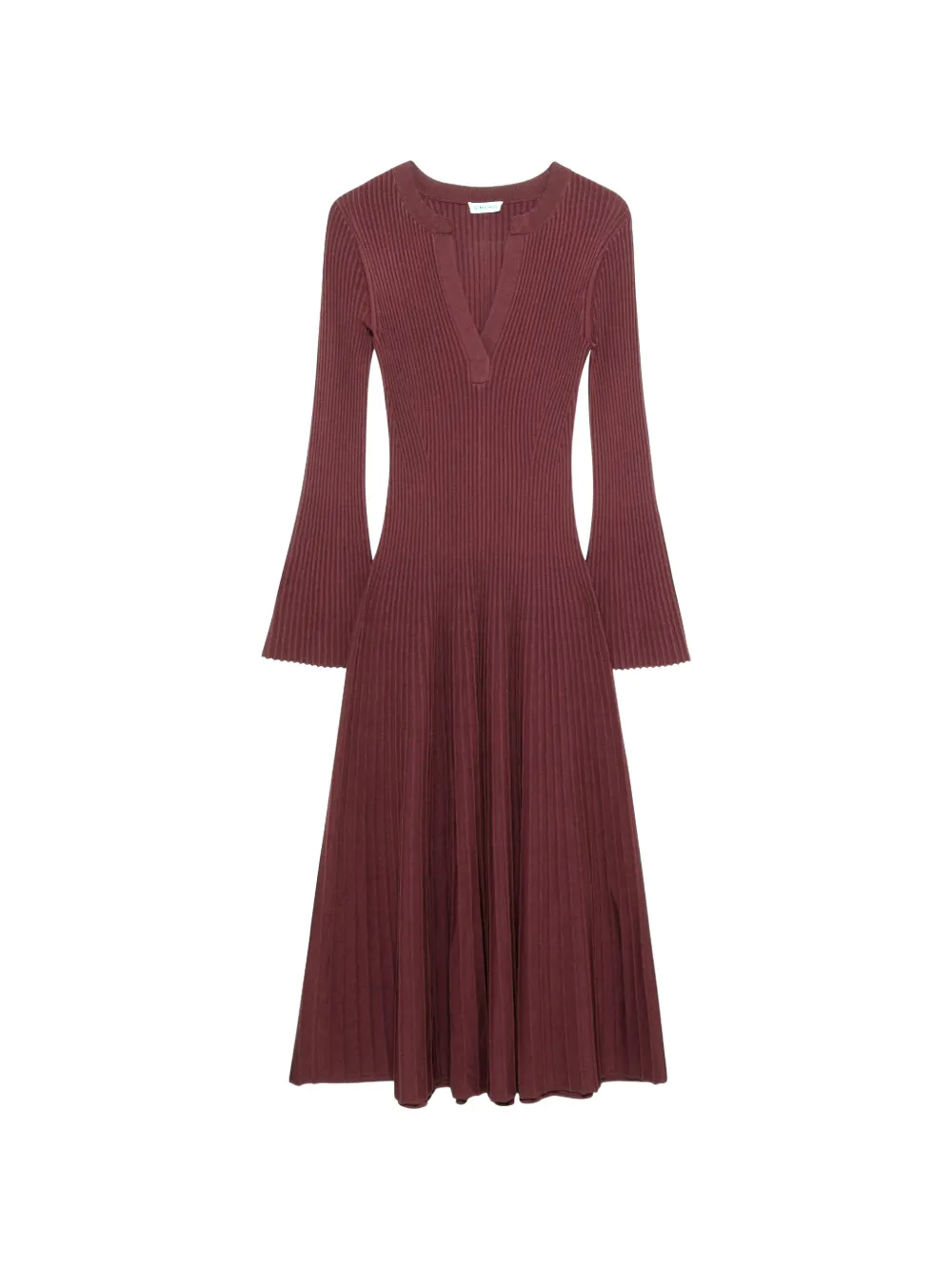 Simkhai Genna flared long-sleeve dress - Rosso