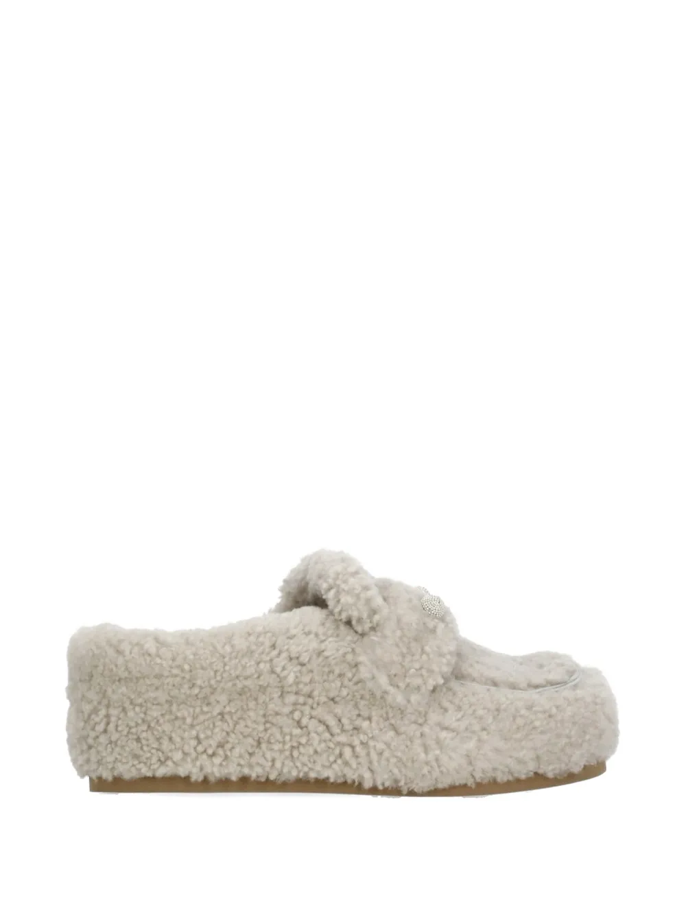 Fabiana Filippi shearling embellished loafers - Nude